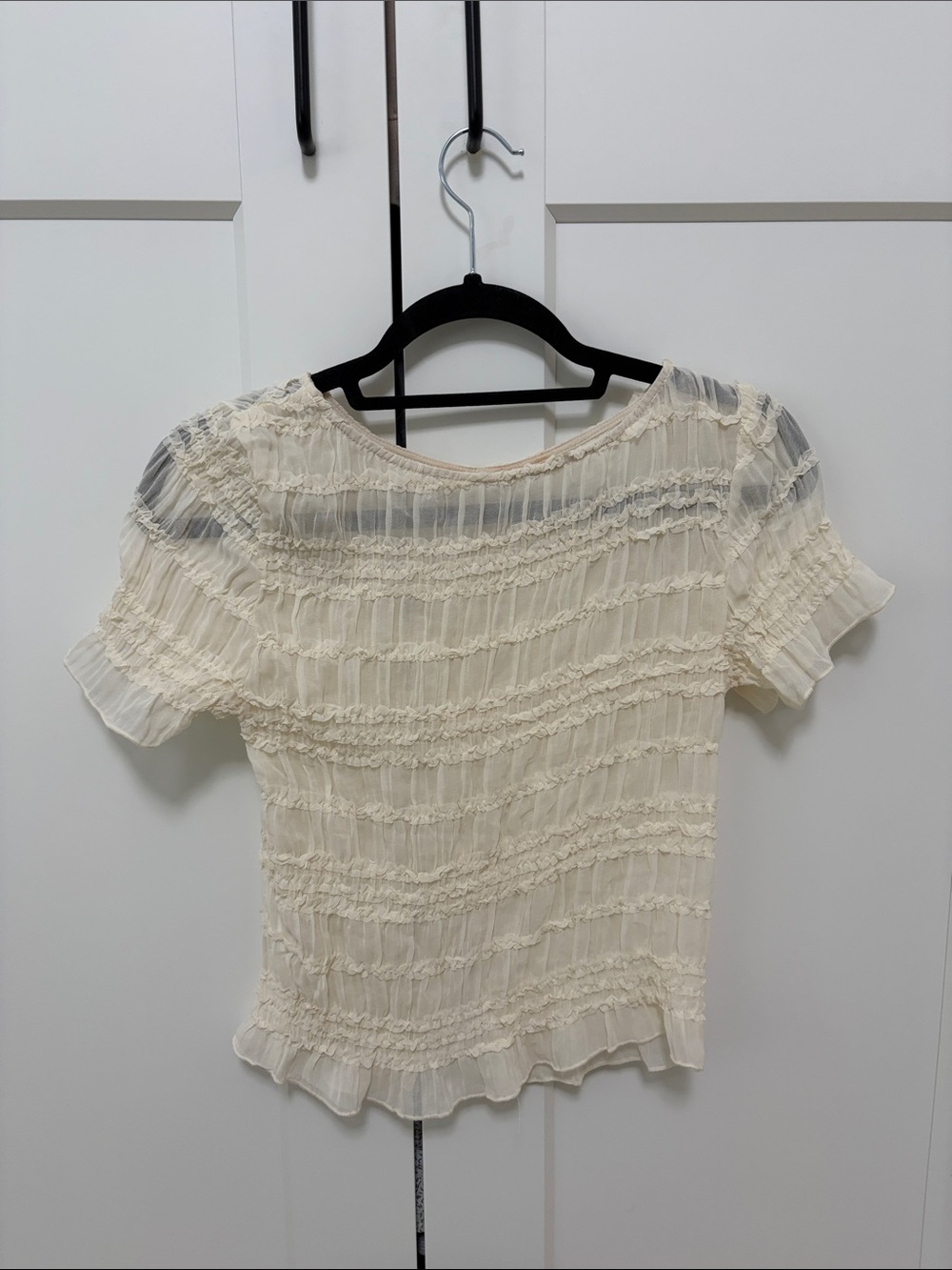 Cream Ruffled Two-Piece Dress Set - Picture 2 of 3
